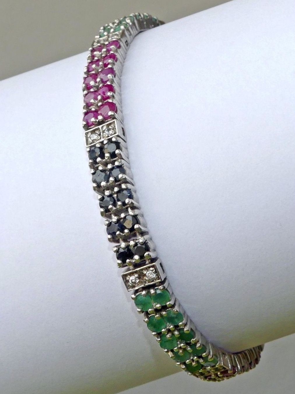 Armbänder & -reifen: Armband Silber 925 Edelsteine – Gebraucht aus Matten b. Interlaken von kero71