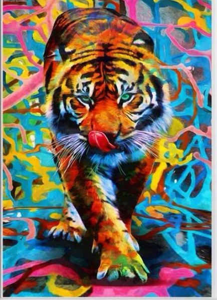 Diamantmalerei Set 5D – Golden Abstract, 40x120 Cm, Vollbohrer, Inkl. Werkzeug & Strasssteine