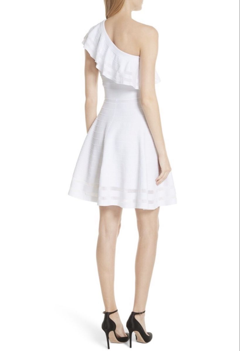 Ted Baker Vestiti: Ted Baker Dress, Size 5, One Shoulder, Summer, White – Nuovo e nell'imballaggio originale da Luzern venduto da mon_6rzf 1
