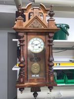 Antike Wanduhr  Pendel + Regulator + Pendeluhr  Werk läuft