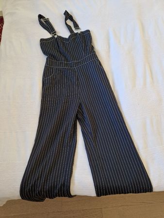 Damen Overall Jawbreaker Pinstripe schwarz Grösse M