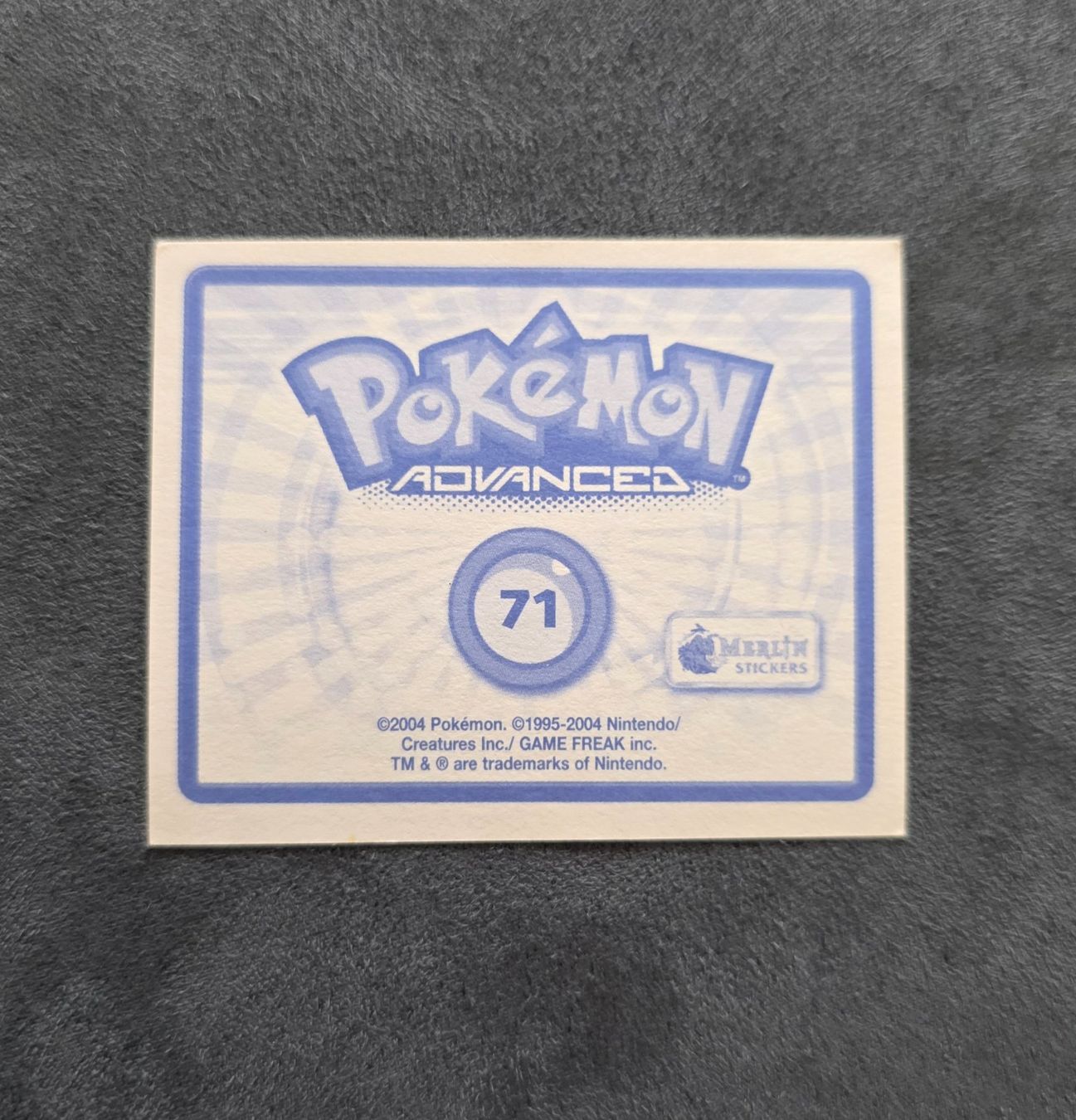 Pokémon Carte collezionabili: Pokémon Advanced Merlin Sticker Topps selten – Nuovo (secondo la descrizione) da Roggwil BE venduto da S_Cards 1