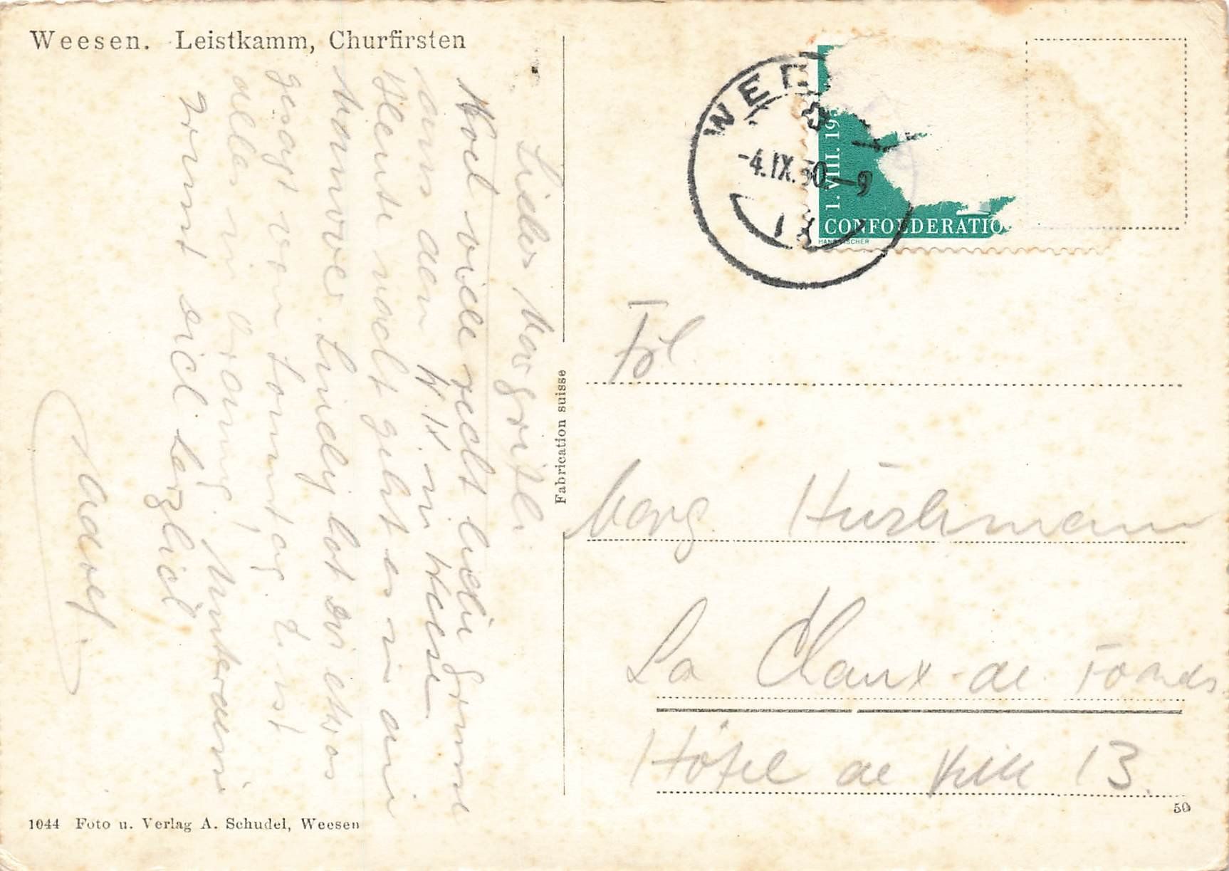Cartes postales: Weesen Leistkamm Churfirsten – D'occasion à Schwyz par Seffi56 1