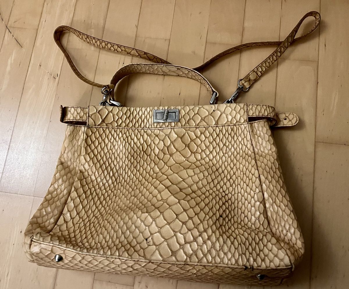 Borse: Schicke Handtasche in Schlangenoptik – Usato da Burgdorf venduto da cortina10