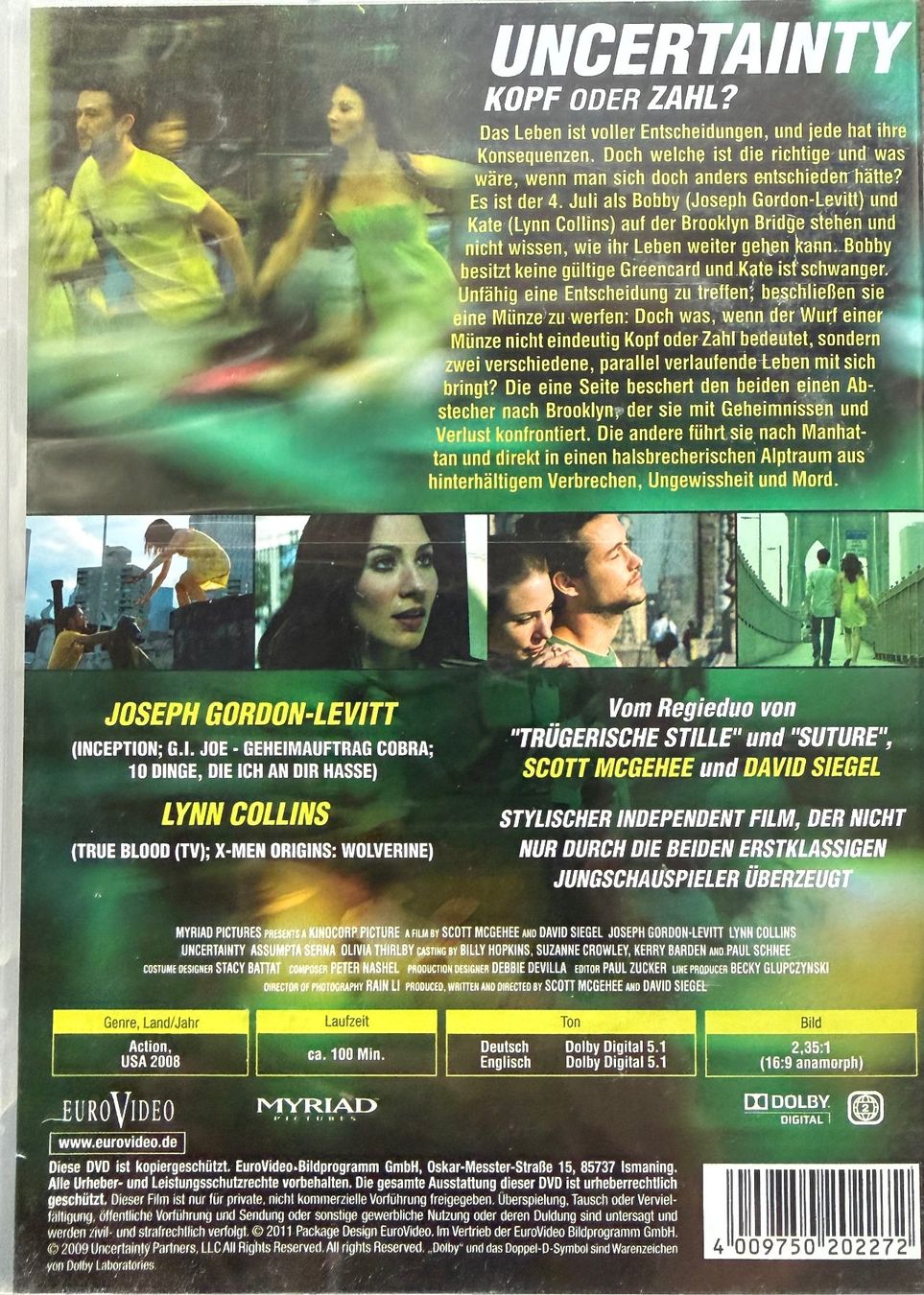Tutti i DVDs: DVD - Uncertainty / Kopf oder Zahl? – Usato da Zäziwil venduto da kreative-ideen 1