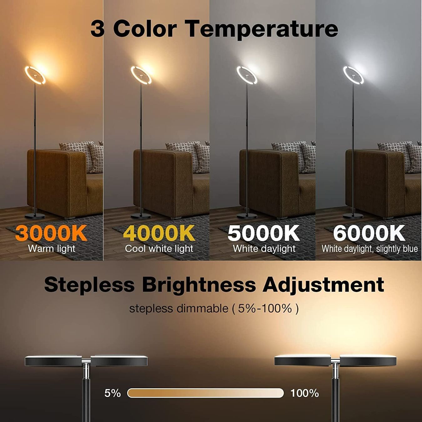 Lampade: Stehlampe mit Magnetischer Fernbedienung und Touch Schalter – Nuovo e nell'imballaggio originale da Hundwil venduto da Stallone6 3