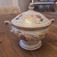 Antike Bonbonniere, Zuckerdose mit Deckel, Vintage Deko