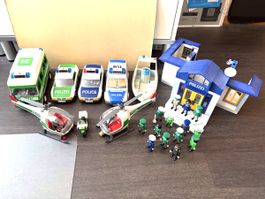 Playmobil Polizei Set mit Polizeistation Fahrzeugen Figuren