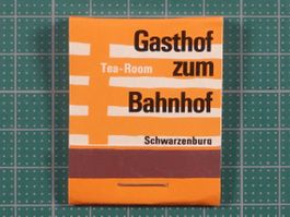 Schwarzenburg, Gasthof zum Bahnhof, alte Zündhölzer