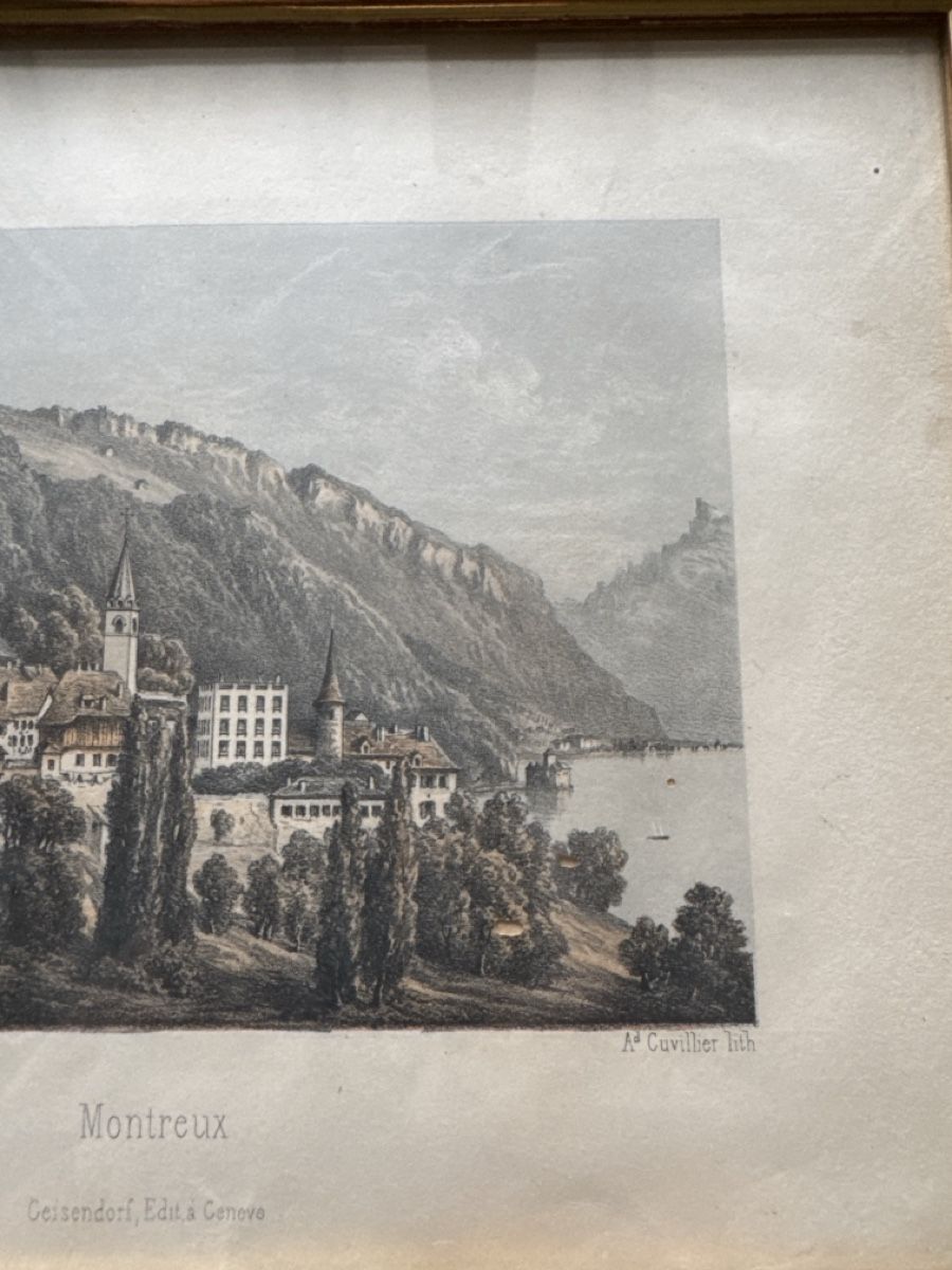 Grafica & Litografie: Antike Montreux Lithographie – Difettoso da Zürich venduto da 2013tg 3