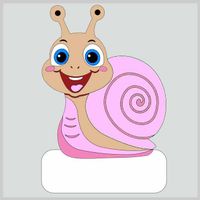 Geburtstafel "Schnecke" für Mädchen- Zum selber Bemalen