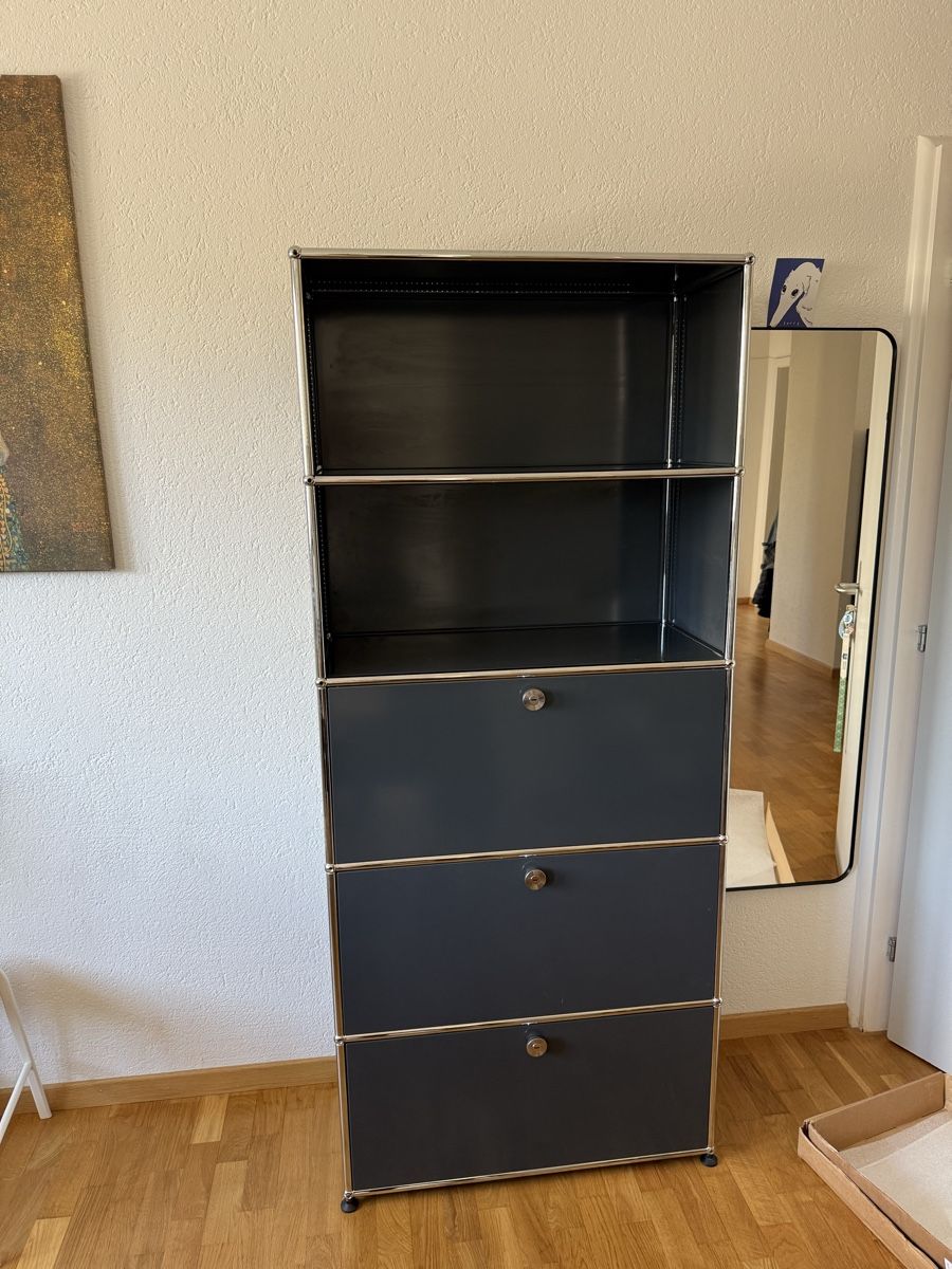 USM Regale: USM Haller Regal Anthrazit Grau 1x5 Q2 – Gebraucht aus Balsthal von Designhaus.Schmitt 2