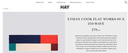 Tapis Hay  Ethan Cook Flat Works-80 x 250-Wave