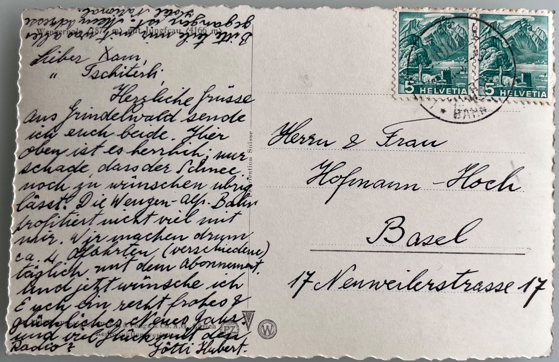 Cartoline postali: Antike Ansichtskarte Wengernalp – Usato da Eschen venduto da ulr_qys2 1