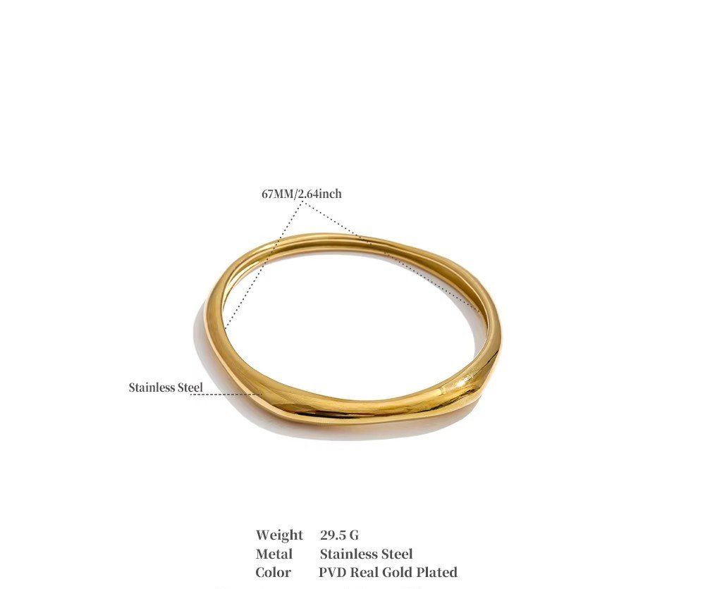 Bracciali & Braccialetti: Minimalist Irregular Shape Stainless Steel Bracelet – Nuovo e nell'imballaggio originale da Allschwil venduto da Jani_Banani 5
