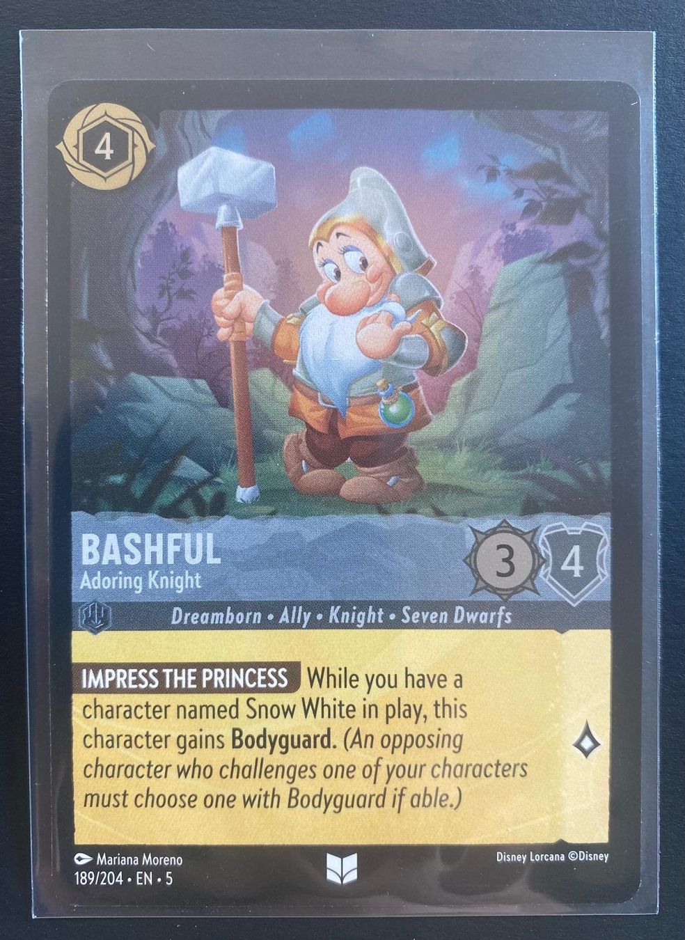 Disney Carte collezionabili: Lorcana FOIL BASHFUL 189/204 EN-5 Uncommon – Usato da Lugano venduto da VlaseCard