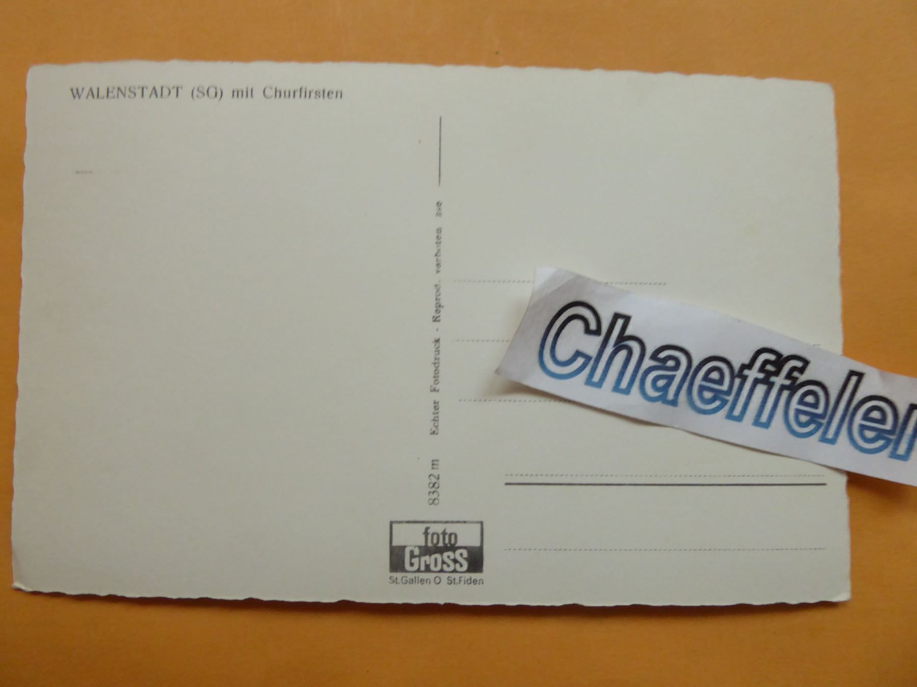 Cartoline postali: Walenstadt (SG) mit Churfirsten – Nuovo (secondo la descrizione) da Zürich venduto da Chaeffeler 1