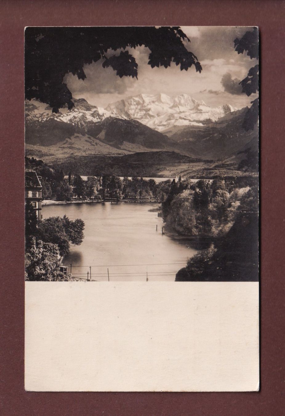 Cartoline postali: THUN - Blümlisalp - 1929 – Usato da Pully venduto da nicecards
