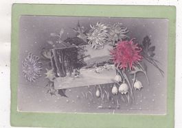 Kitsch Landschaft Blumen 1909