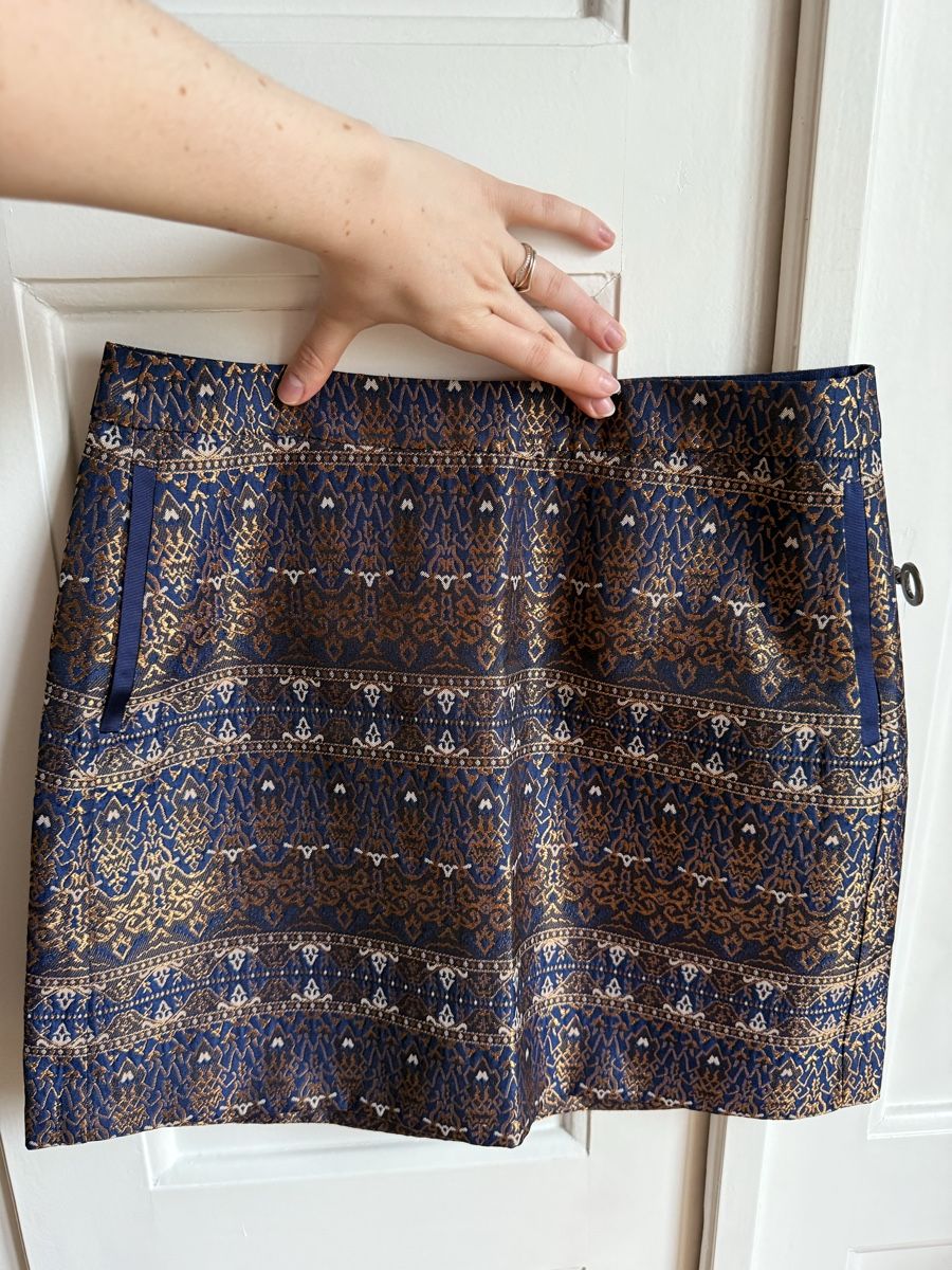 Massimo Dutti Gonne: Blue and gold patterned skirt - Massimo Dutti - Never worn – Nuovo (secondo la descrizione) da Genève venduto da jul_5xsn 3