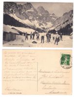 Bex, skieurs à Solaley (Solalex)