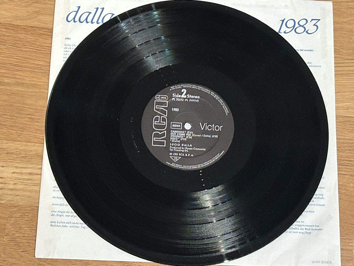 Schallplatten: Lucio Dalla. 1983 – Gebraucht aus Faulensee von Mizuno06 7