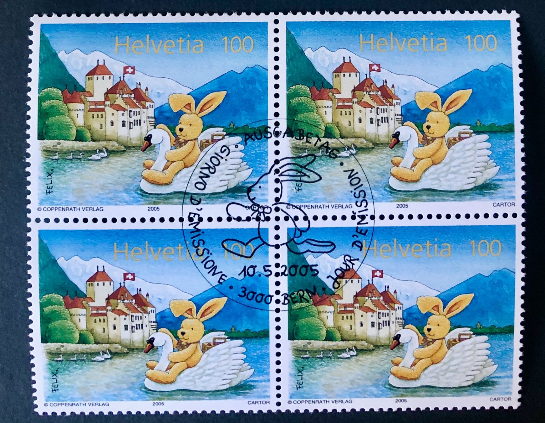 Tutti i francobolli: Viererblock Nr.1163/1164 mit Stempel Bern 2005 – Usato da Aarau venduto da Billa007 2