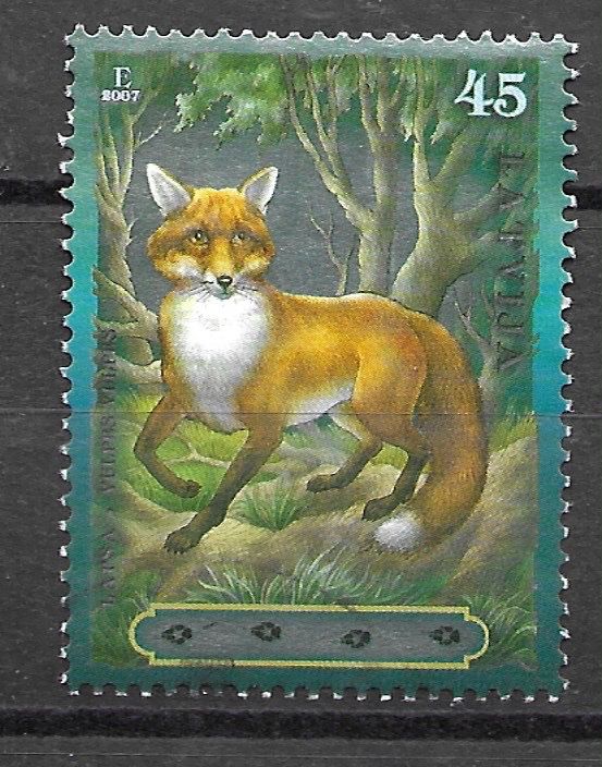 Alle Briefmarken: Lettland 2007: Rotfuchs – Gebraucht aus Zürich von Rainstamps