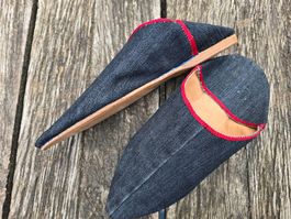 Babouches: Stoff Jeans (38)-Sale