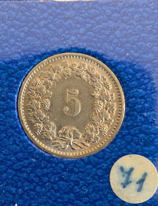 Tutti le monete: 5 Rappen 1971 – Usato da Arch venduto da coinsandmore 1