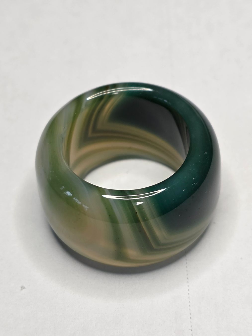 Ringe: Grüner Jadeachat Fullstone Ring – Neu (gemäss Beschreibung) aus Zürich von benedikt12
