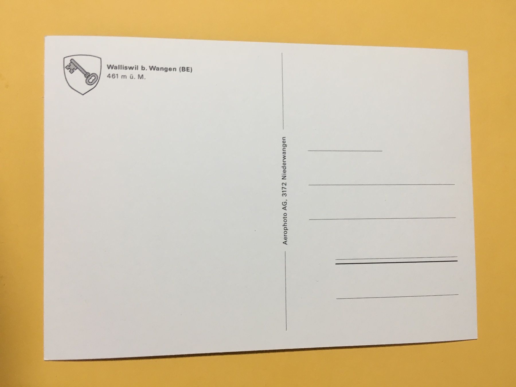 Cartoline postali: Walliswil bei Wangen Bern Flugaufnahme – Usato da Küttigen venduto da Melisch1000 1