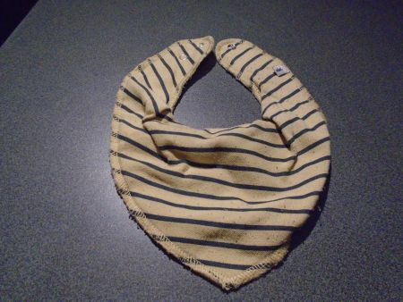 Kragen gelb/schwarze Streifen, Druckknopf