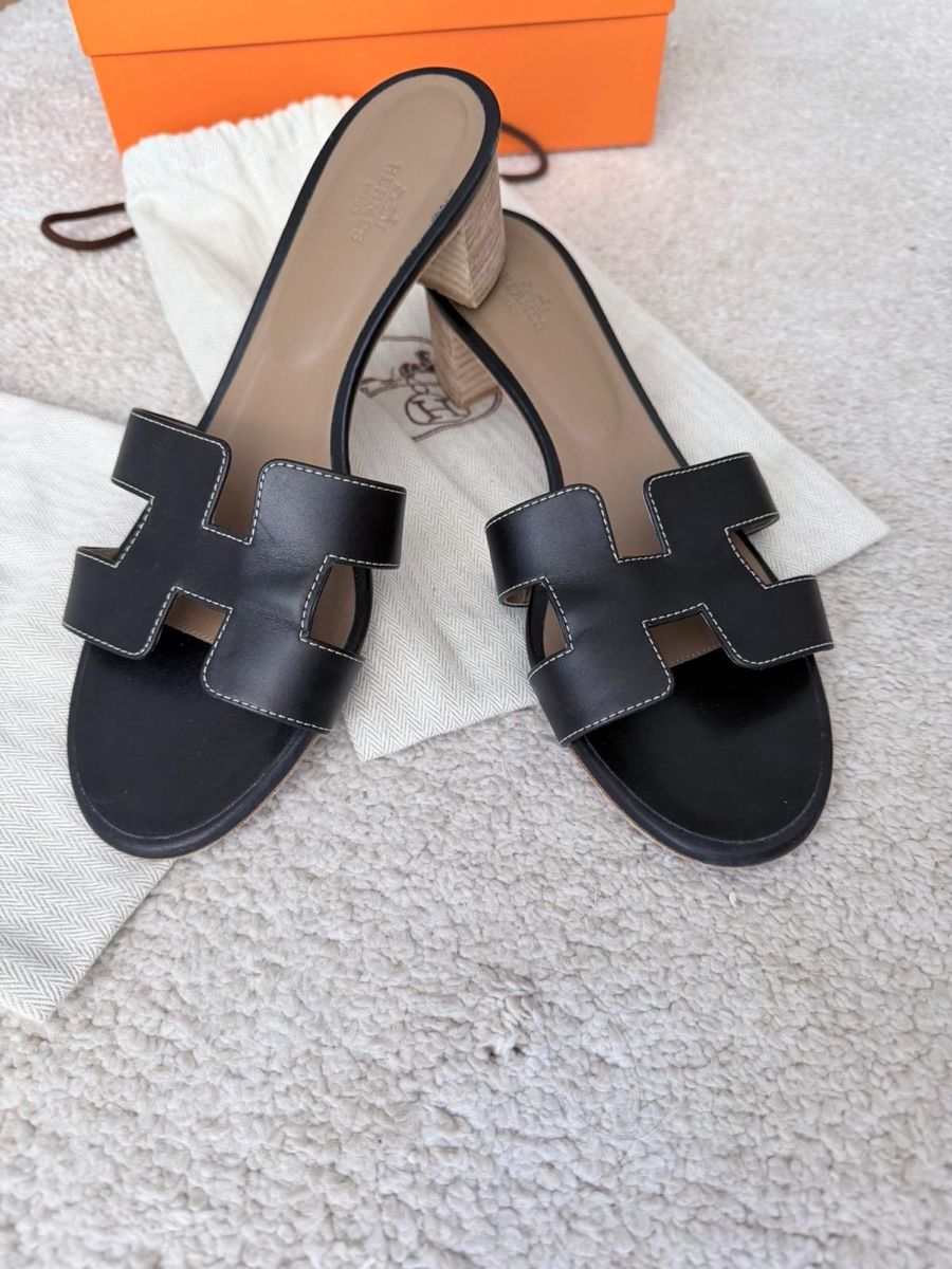 Hermès Scarpe da donna: Hermès Sandales Oasis noir 41 – Usato da Genève venduto da Dan83 3
