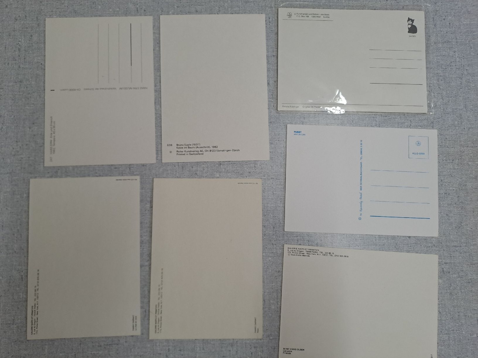 Cartoline postali: 7 Postkarten Tiere Katzen Hunde  – Nuovo (secondo la descrizione) da Uznach venduto da Walaylatiere 2