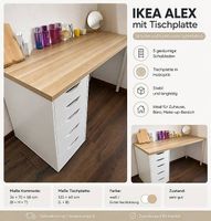 IKEA ALEX Schubladenelement mit Tischplatte