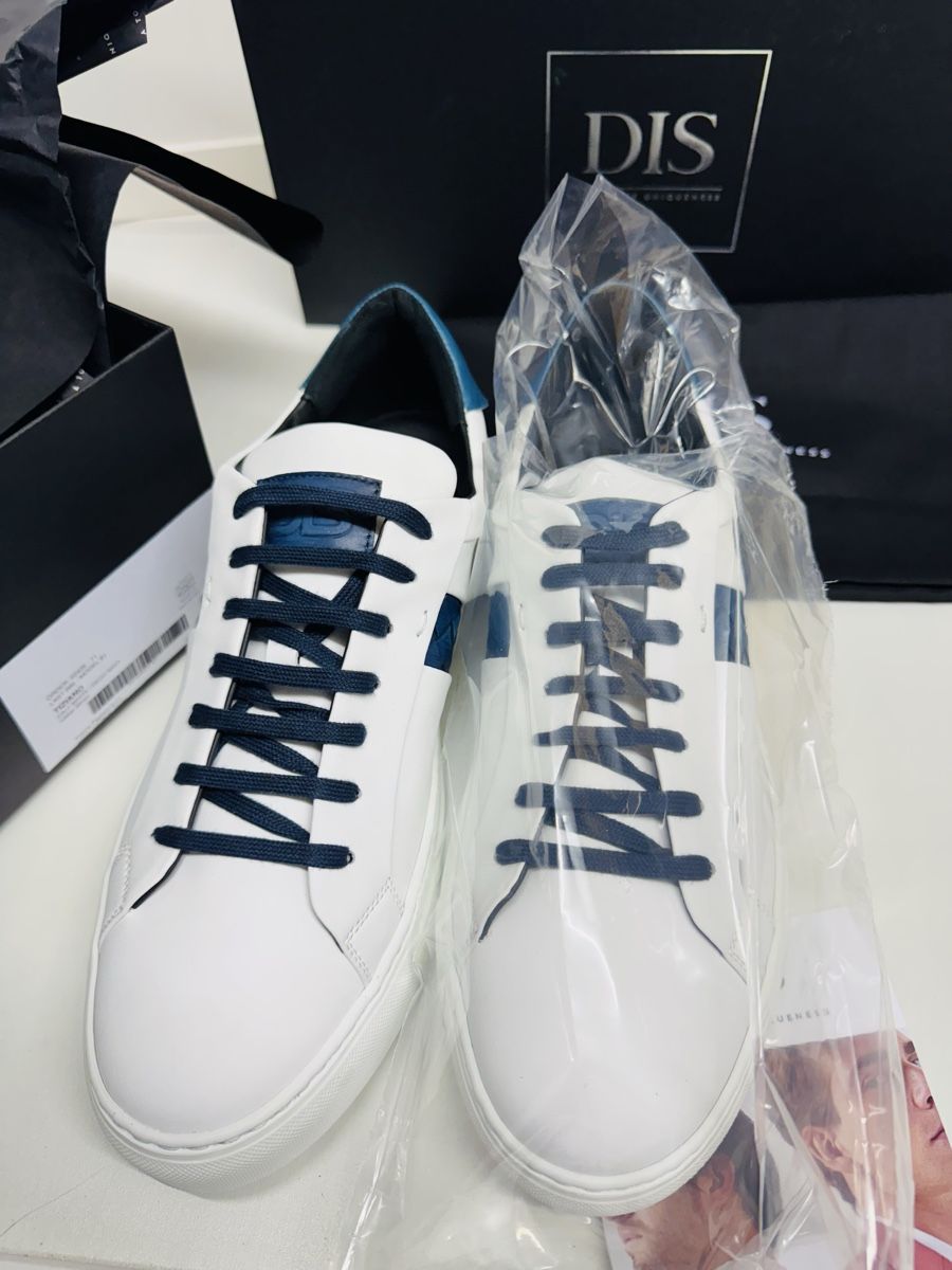 Scarpe da uomo: Baskets DIS blanches/bleu marine T44 neuves – Nuovo e nell'imballaggio originale da Brügg BE venduto da Goob 4