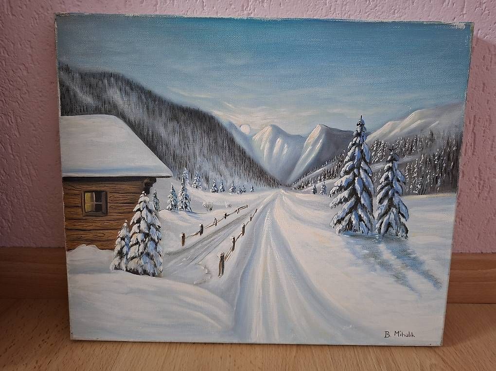 Dipinti: Gemälde Winterlandschaft Schnee – Usato da Waltenschwil venduto da Cassie11