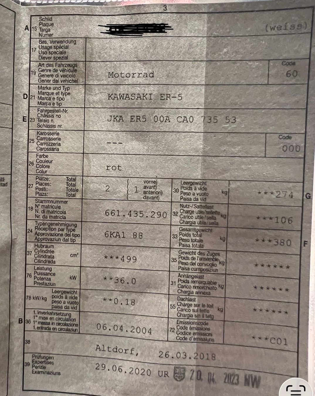 Kawasaki Strada: Motorrad Kawasaki ER-5 – Usato da Schüpfheim venduto da ukb5 6