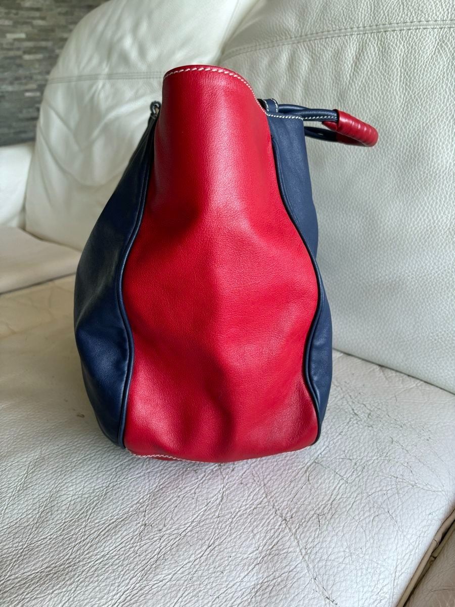 Bogner Taschen für Damen: Bogner Shopper Leder rot-blau-weiss – Gebraucht aus Muttenz von einfach-schoen 1
