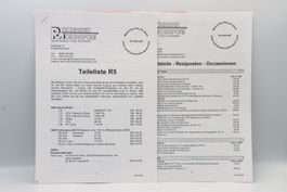 Richard Motorsport Renault R5 Teileliste & Ersatzteile 1999