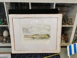 GRANDE AQUARELLE SIGNÉE ET DATÉE 70
