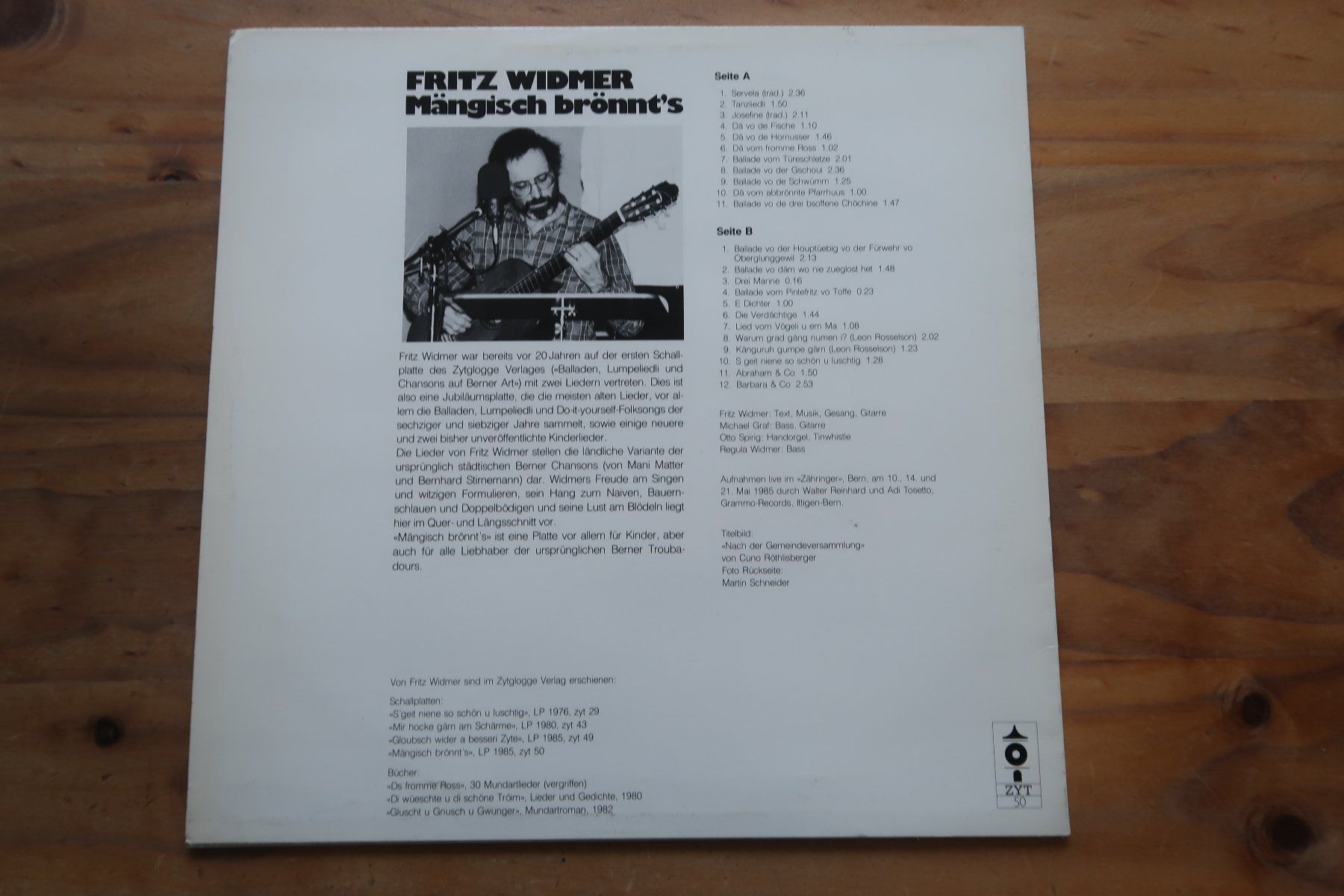 Dischi in vinile: FRITZ WIDMER - MÄNGISCH BRÖNNT'S - VINYL LP – Usato da Basel venduto da Patiscat 1