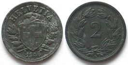 CH 2 Rappen 1946 Zink SELTENES JAHR! f.unz