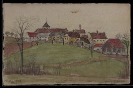 Handgemalt: Bad Hall, Schloss Mühlgrub 