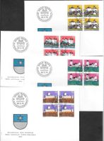 4 FDC Pro Patria 1976 Serie Viererblöcke ET 28.5.1976