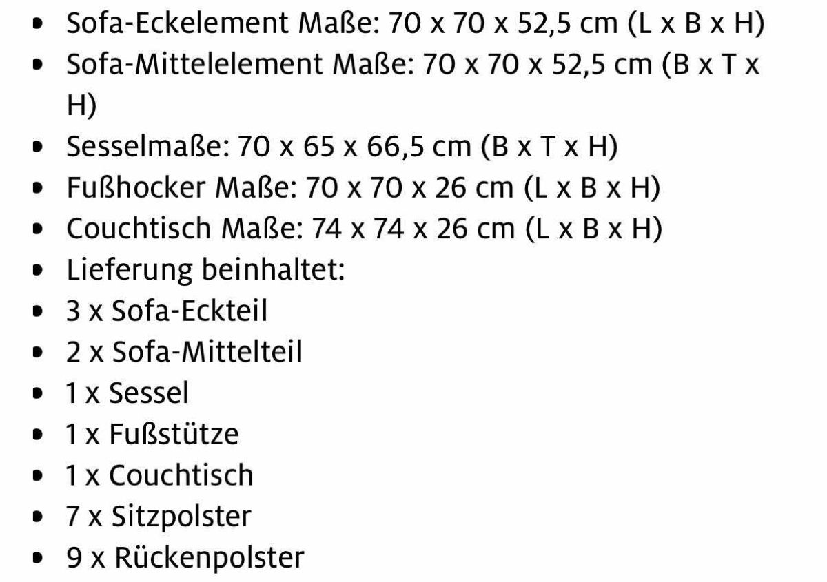 Vidaxl Sofas: 8-tlg. Garten-Lounge-Set – Neu (gemäss Beschreibung) aus vaduz von Ce_la02 3
