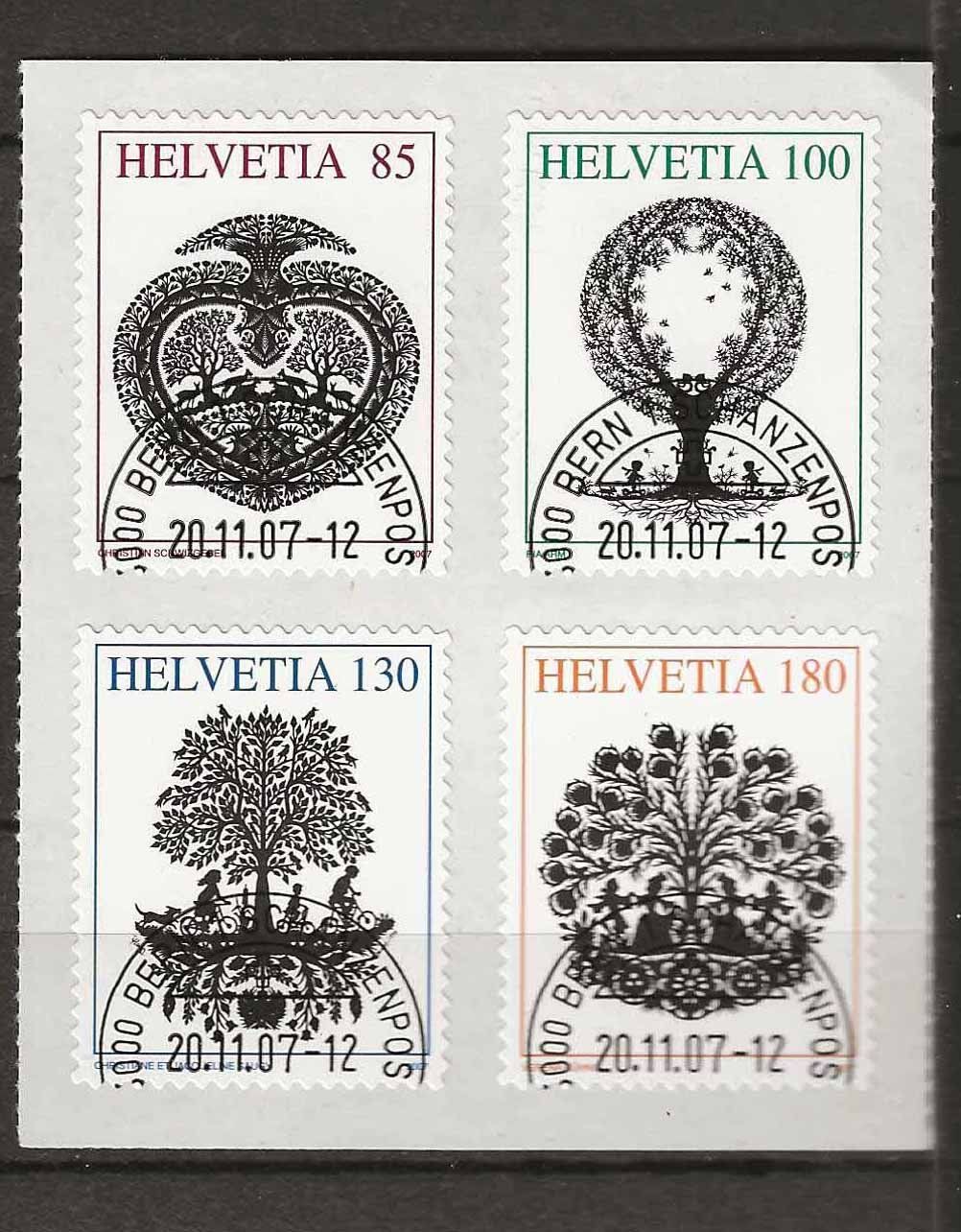 Alle Briefmarken: M1250 - Papiers découpés 1er jour – Gebraucht aus Trélex von Phil_Albert