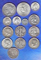 USA coins 14 stück silber