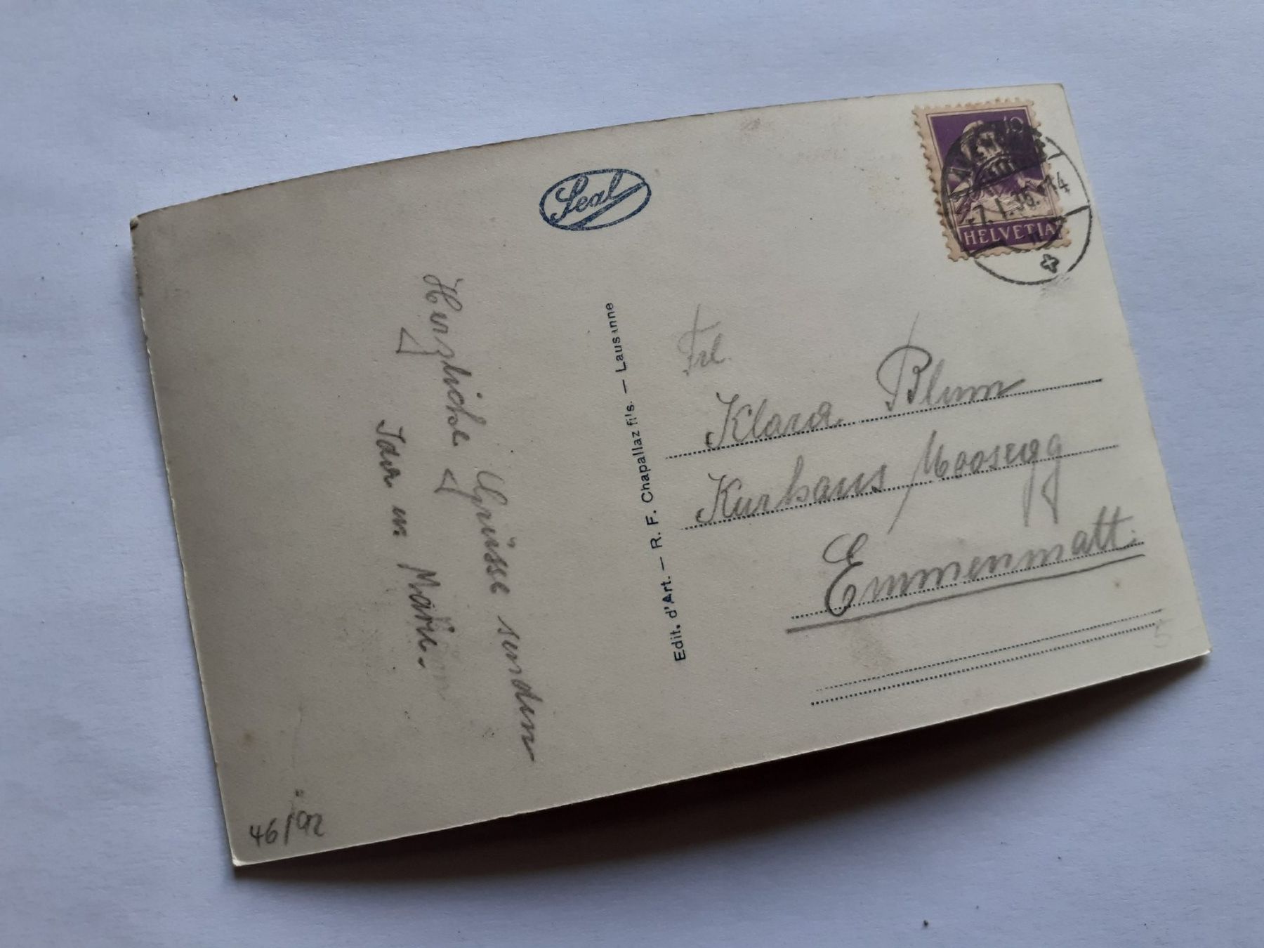 Cartoline postali: AVENCHES - 1935 - nach EMMENMATT – Usato da Winterthur venduto da Ornyx7 1